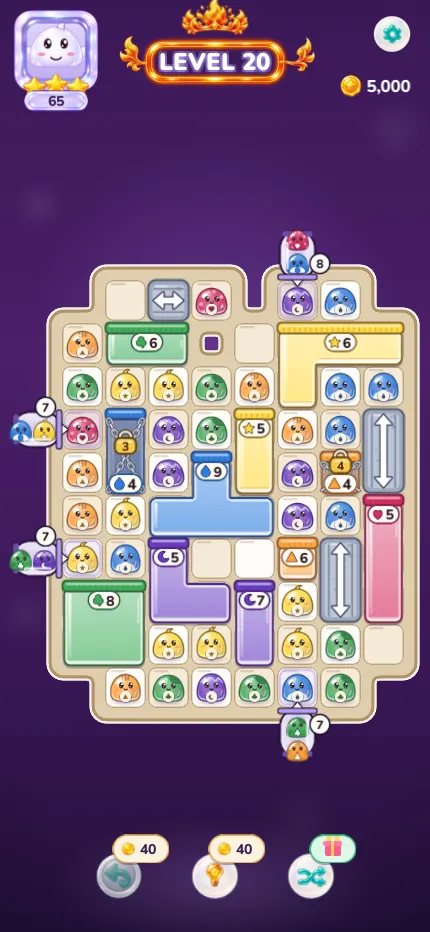 Level 20: a boss board with a golden crown